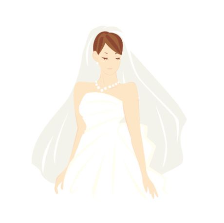 ウエディングドレス姿